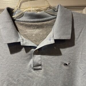 Vineyard Vines Men's Pale Blue Polo with Whale Logo